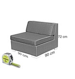 Loungeset Londen 3201-S - Grijs geborsteld - Plat vlechtwerk