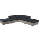 Tafel Parijs - Grijs - Plat vlechtwerk