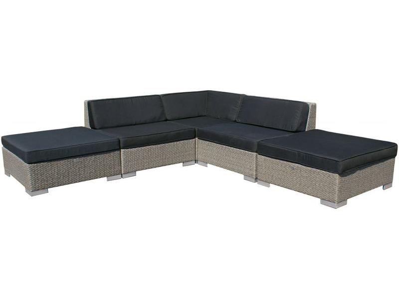 Tafel Parijs - Grijs - Plat vlechtwerk