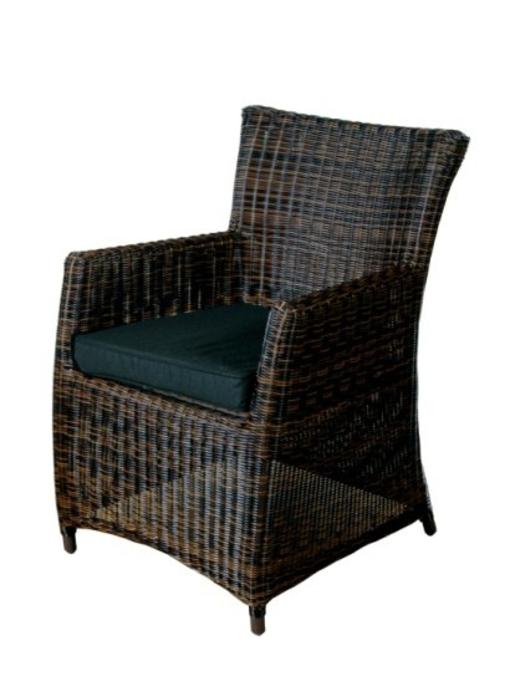 Stoel Lissabon XL - Bruin - Rond vlechtwerk