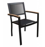 Stapelbare stoel Brighton zwart - 4 halen, 3 betalen