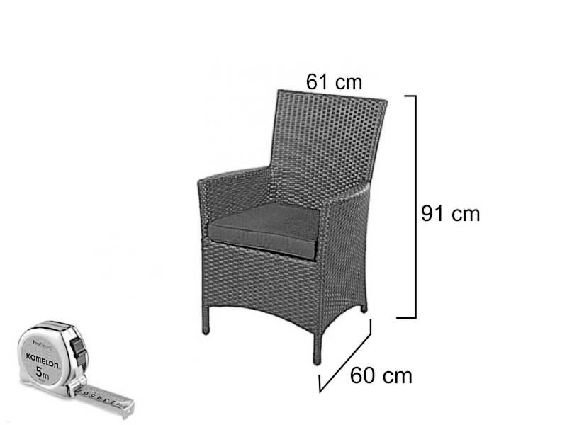 Duo-seat Toekan -Grijs - Plat vlechtwerk