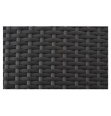 Bartafel Californie wand - Zwart - Plat vlechtwerk