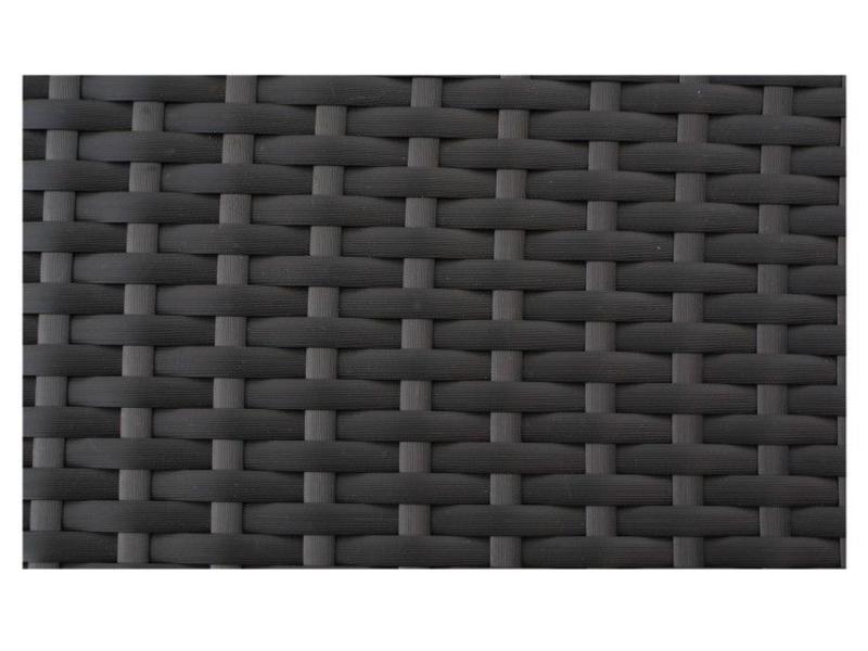 Tuinbank 2 zits Parijs XL - Zwart - Plat vlechtwerk