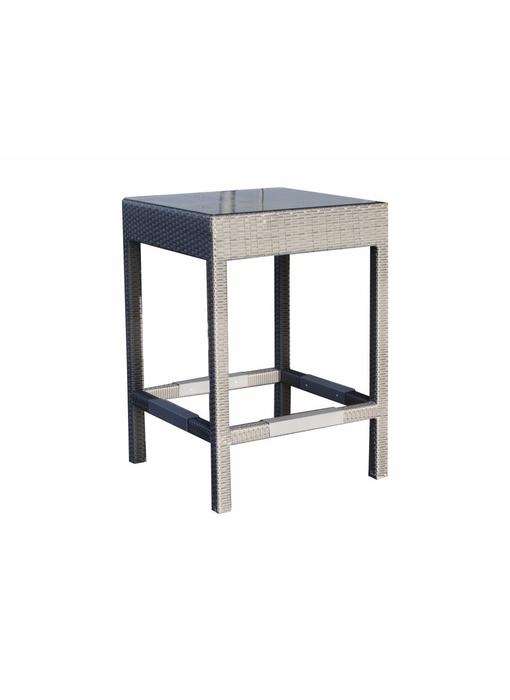 Bartafel Sofia - Grijs - Plat vlechtwerk