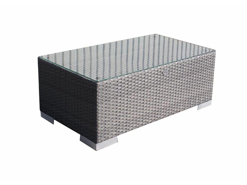 Tafel Parijs - Grijs - Plat vlechtwerk