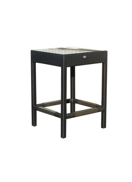 Bartafel Sofia - Zwart - Plat vlechtwerk