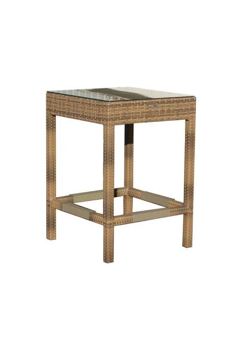 Bartafel Sofia - Cappuccino - Plat vlechtwerk