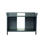 Bartafel Californie wand - Zwart - Plat vlechtwerk