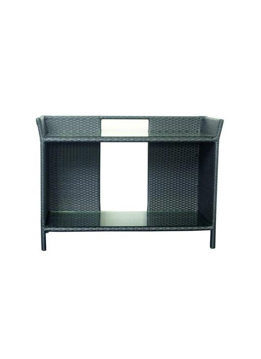 Bartafel Californie wand - Zwart - Plat vlechtwerk