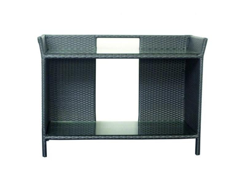 Bartafel Californie wand - Zwart - Plat vlechtwerk