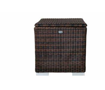 Kussen box II   95 x 95 x 80cm - Bruin - Rond vlechtwerk