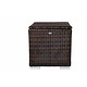 Kussen box II   95 x 95 x 80cm - Bruin - Rond vlechtwerk