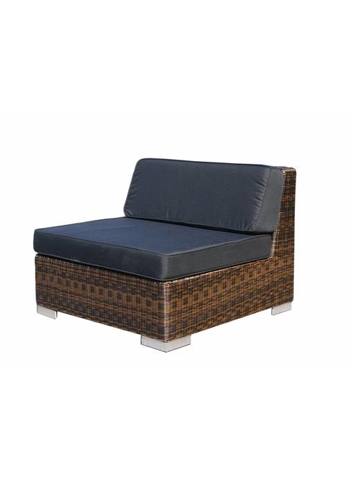 Tussendeel loungeset Londen - Bruin - Rond vlechtwerk