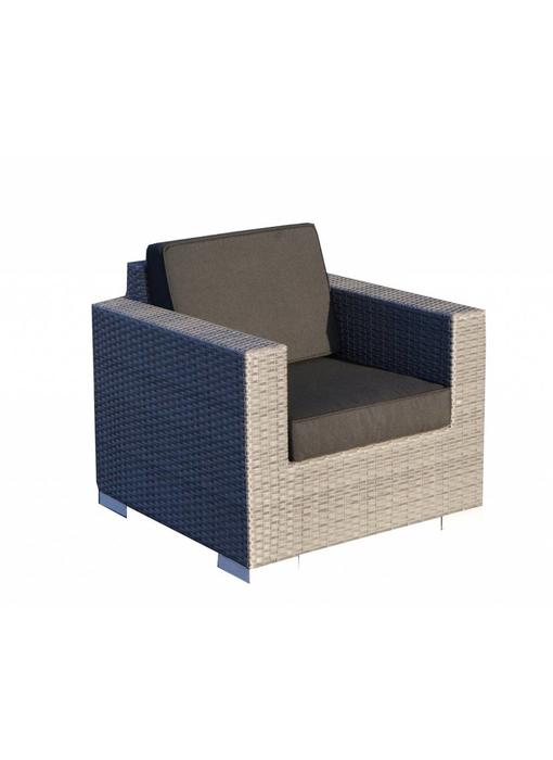 Stoel Parijs - Grijs - Plat vlechtwerk