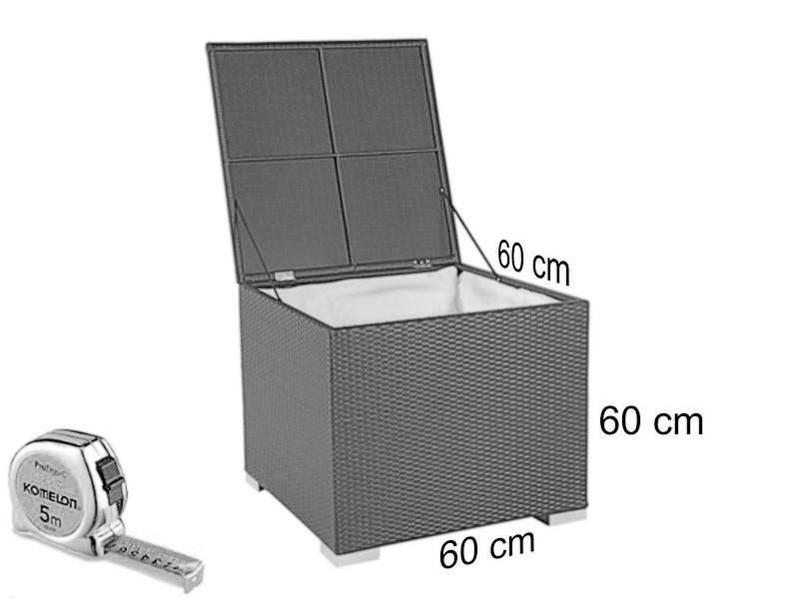 Kussen box I - Naturel - Rond vlechtwerk