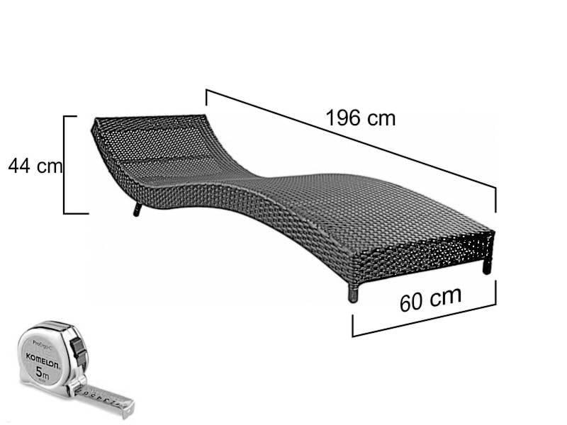 Ligbed Roma - Naturel - Rond vlechtwerk