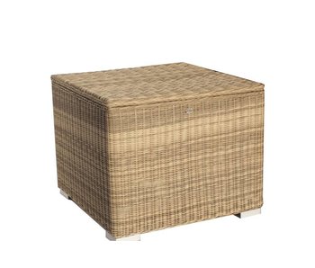 Kussen box II   95 x 95 x 80cm - Naturel - Rond vlechtwerk