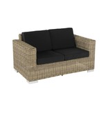 Tuinbank 2 zit Parijs - Naturel - Rond vlechtwerk