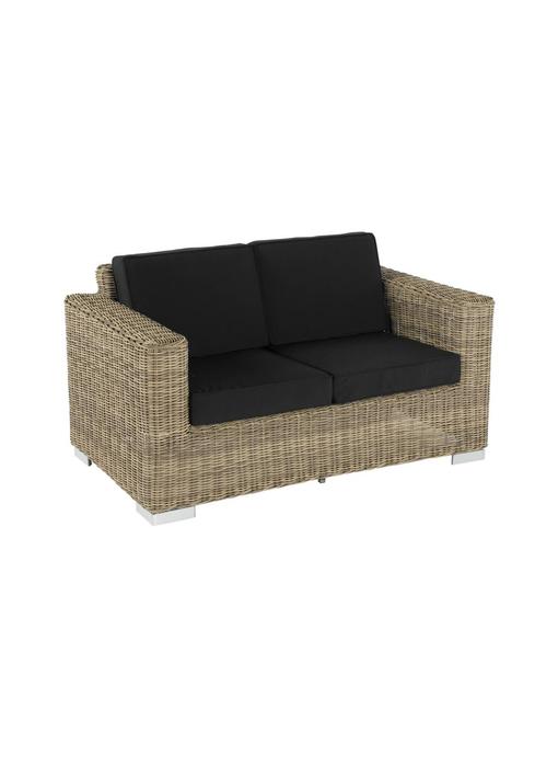 Tuinbank 2 zit Parijs - Naturel - Rond vlechtwerk