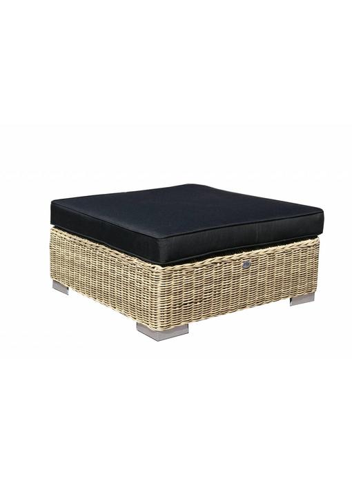 Hocker Londen - Naturel - Rond vlechtwerk