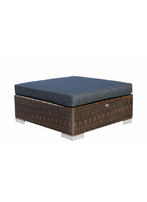 Hocker Londen - Bruin - Rond vlechtwerk