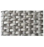 Loungeset Londen 2211 - Grijs geborsteld - Plat vlechtwerk