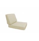 Loungeset Parijs 1111 -Grijs geborsteld - Plat vlechtwerk