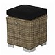 Block Seat Tirana - Naturel - Rond vlechtwerk
