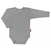 Kinder-Body langarm grau uni