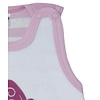 Plüsch Strampler gestreift weiss/rosa mit wunderschönem Schmetterling, Füsschen geschlossen