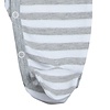 Strampler gestreift weiss/grau mit Wassermelone, Füsschen geschlossen
