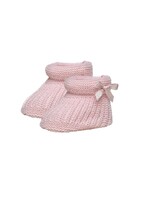 Gebreide slofjes met strikje