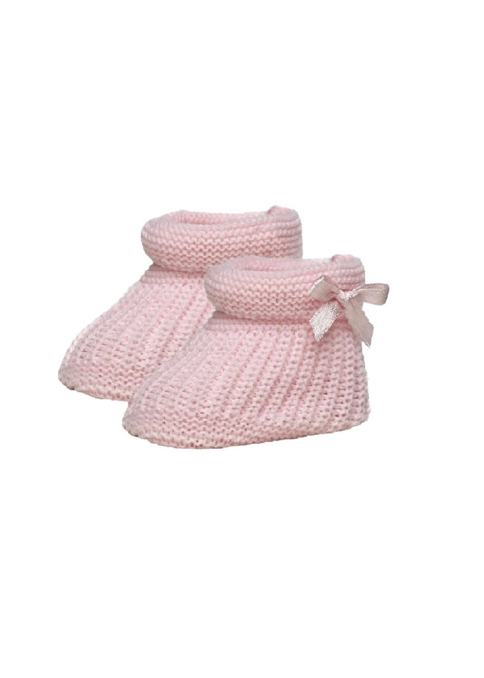 Gebreide slofjes met strikje