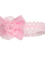 Soft Touch Baby Haarband met Strik en Roosjes