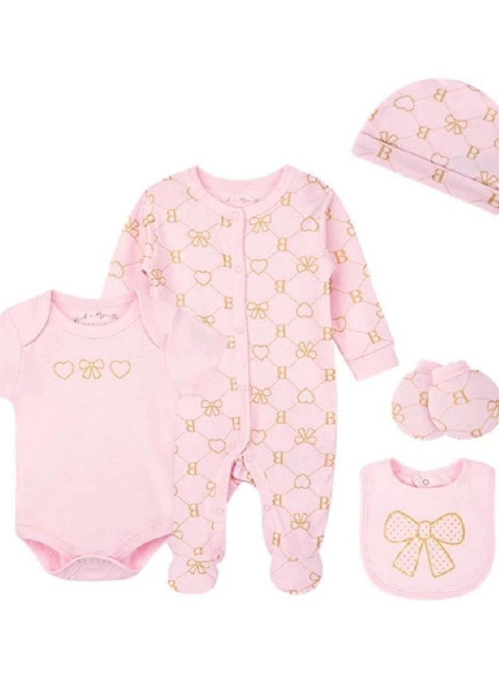 Baby Geschenkset 'Hearts & Bows'