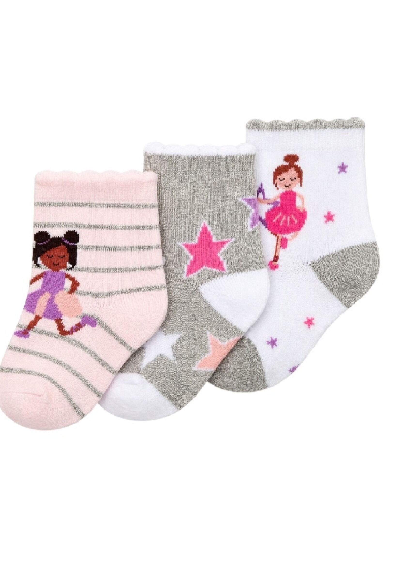 3 paar meisjes sokken