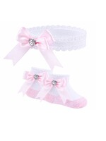 Soft Touch Babysetje - Haarband en sokjes