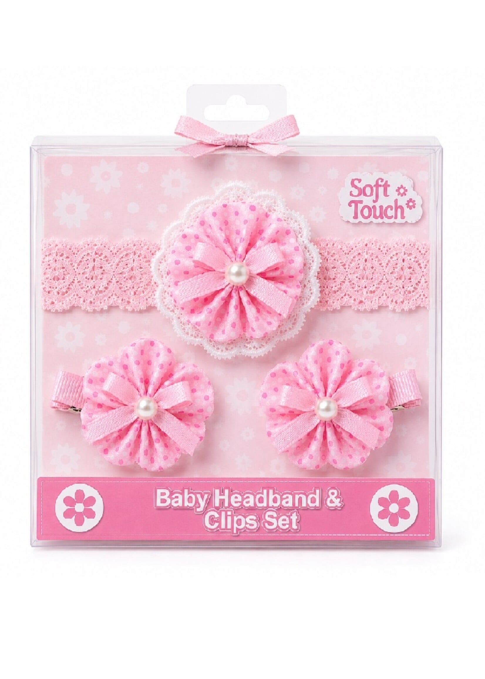 Soft Touch Baby Haarband & Clips