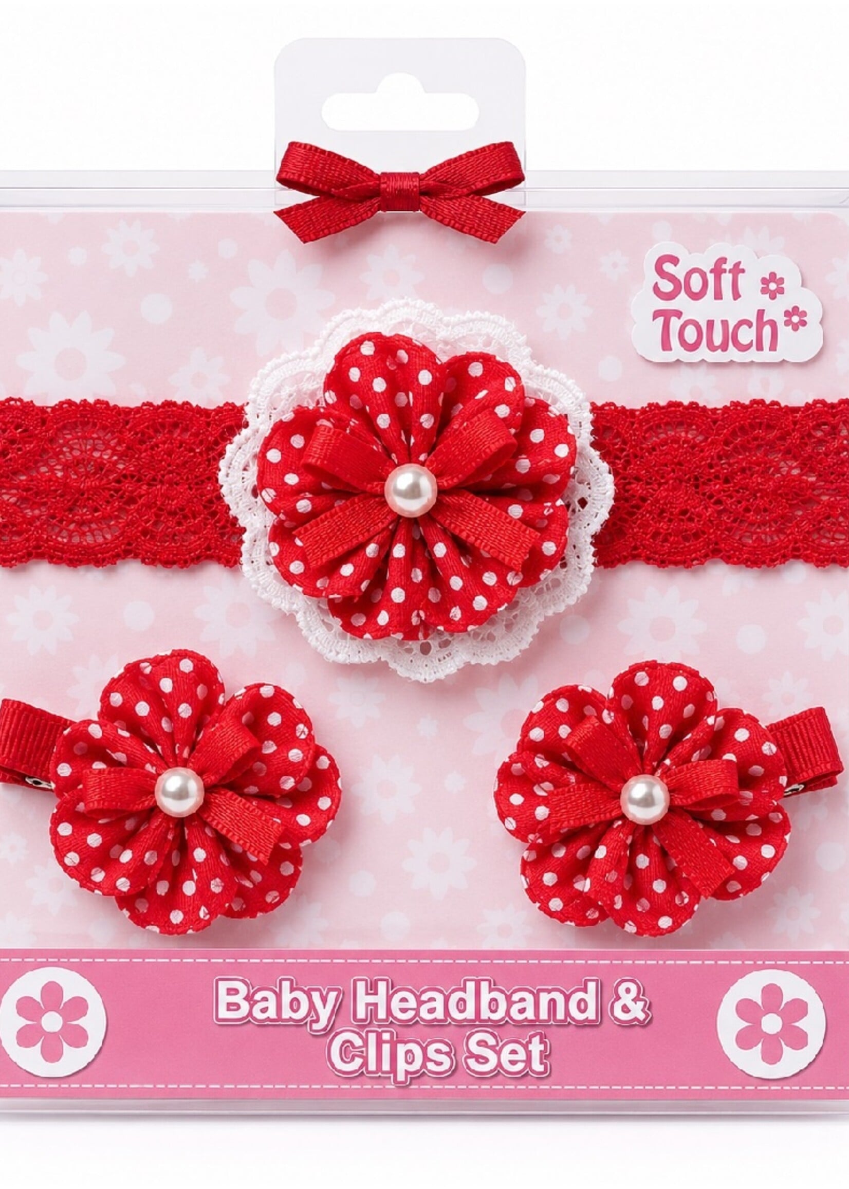 Soft Touch Baby Haarband & Clips