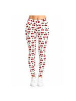 Legging – Wit met Kersenprint