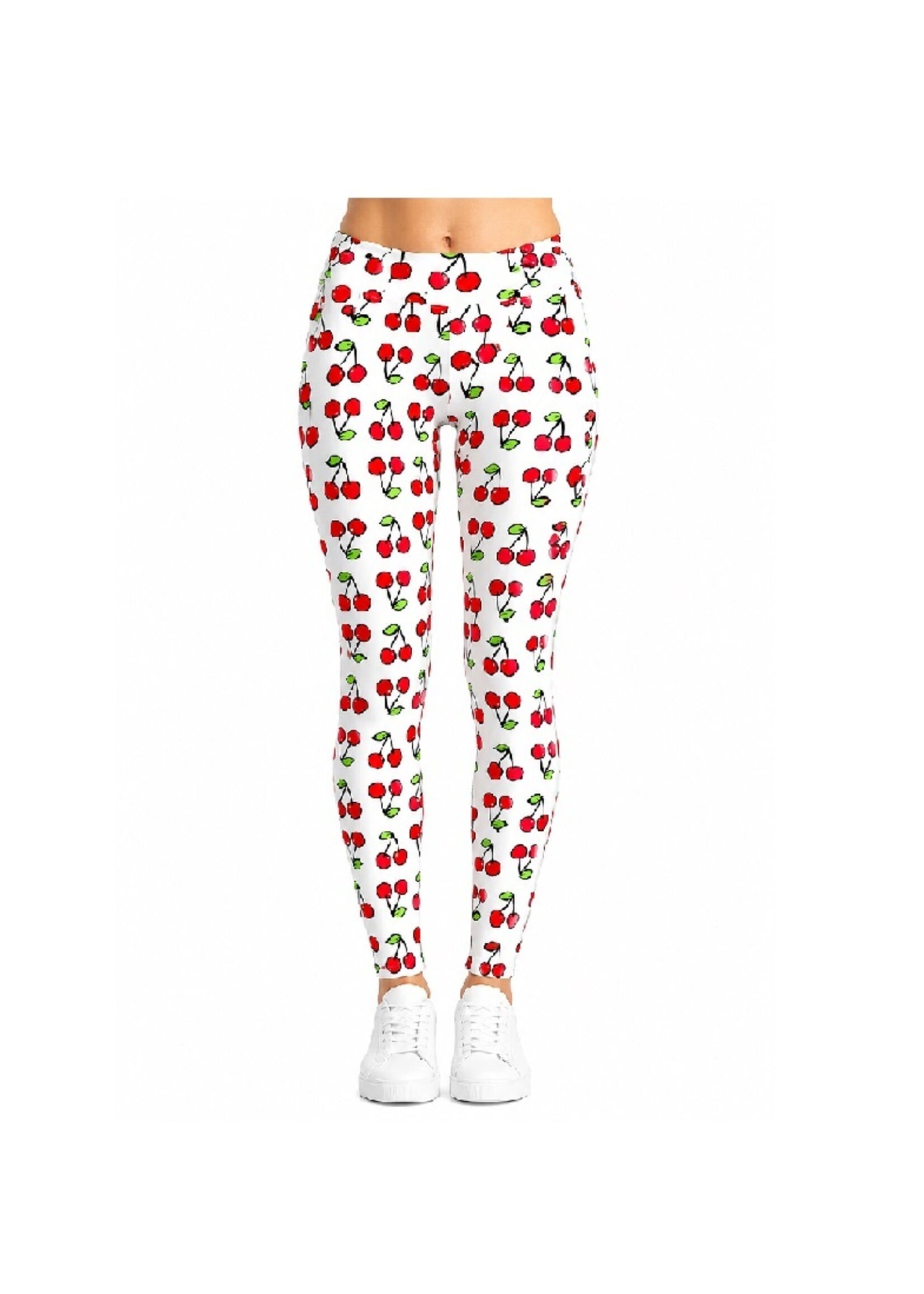 Legging – Wit met Kersenprint