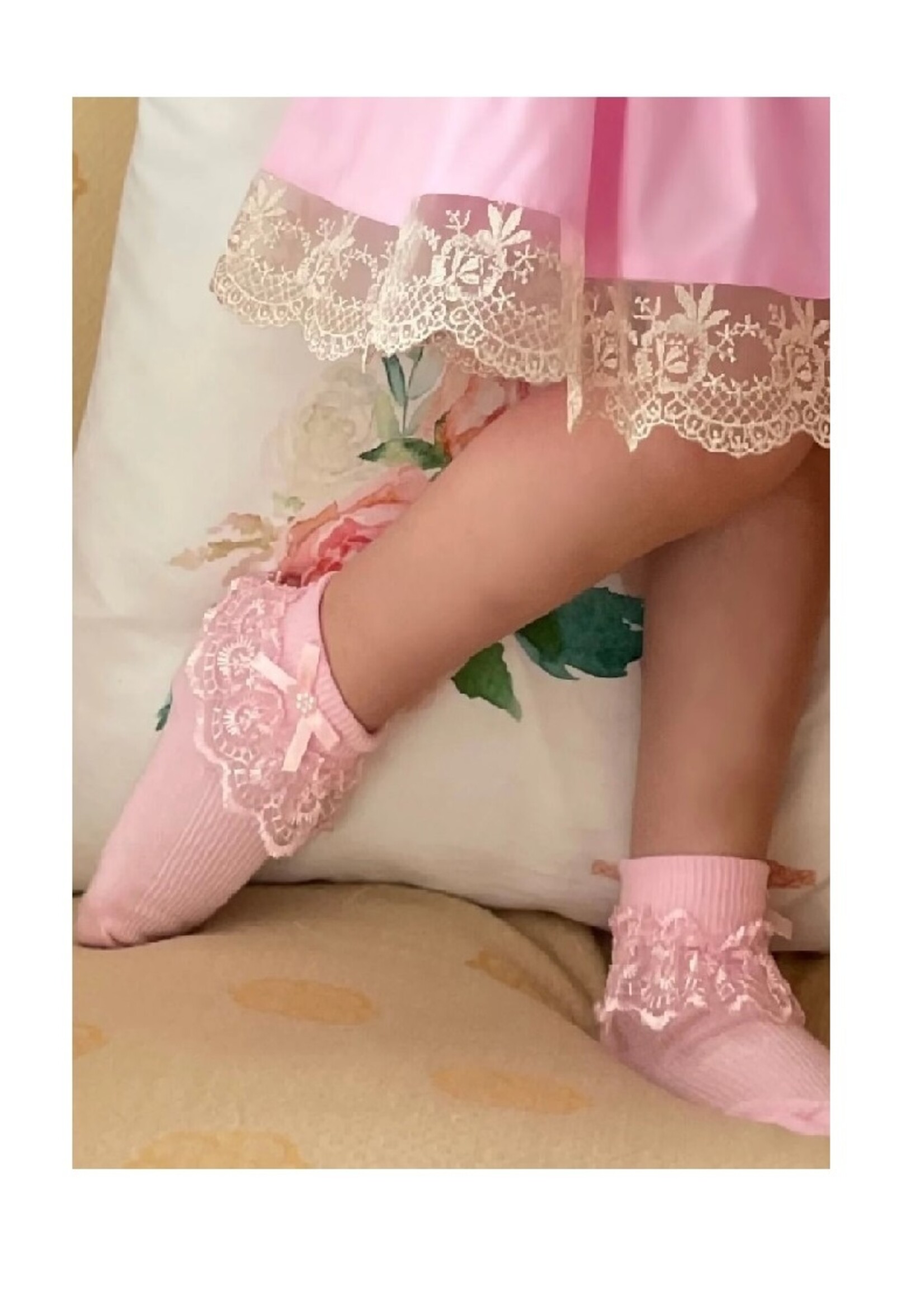 Jester Luxe Roze Kant Sokjes