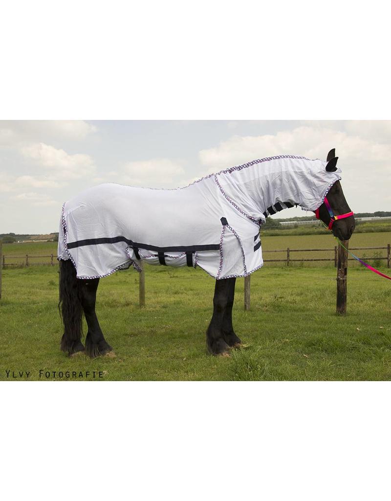 LuBa Horseblankets® Fly rug Anti Fly COMBO/fixed fullneck - Friesian (Baroque)