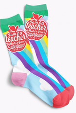 Sokken I'am a teacher-rainbow