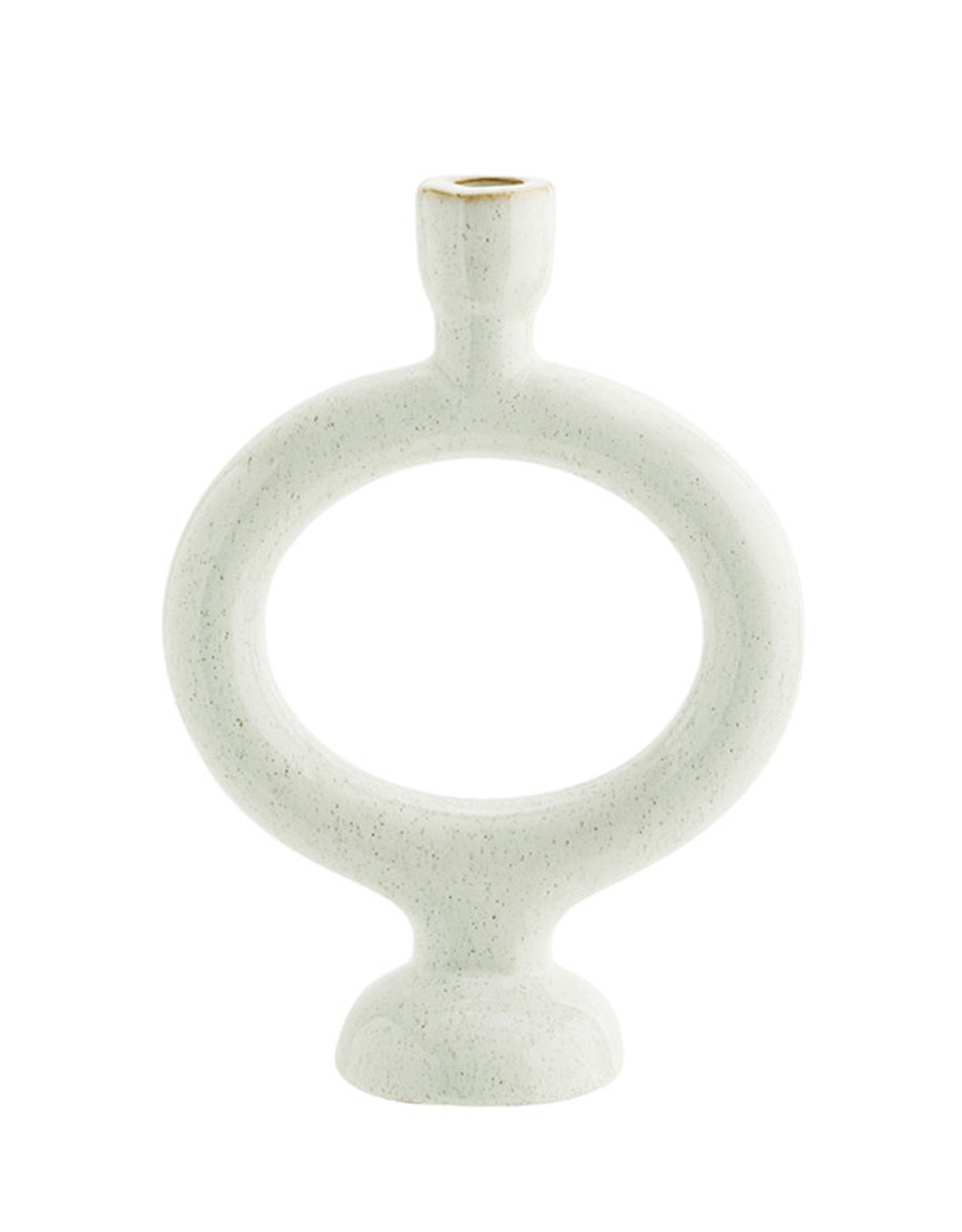 Madam Stoltz Kaarsenhouder Stoneware 27,5cm-off white