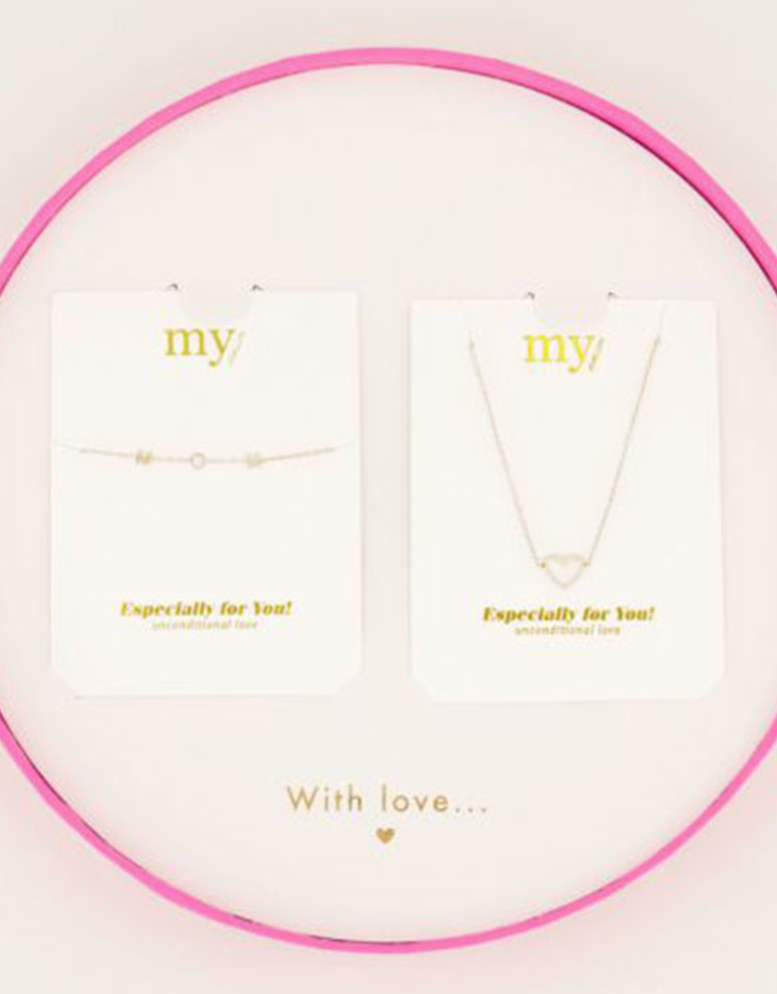 My Jewelry Giftbox MOM Armband/Ketting Heart-gold