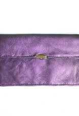 Flat Wallet-shiny purple