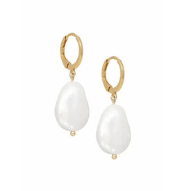 Ellen Beekmans Oorbellen Creole Organic Pearl-gold