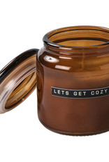 Wellmark Geurkaars Large bruin glas cedarwood-let's get cozy
